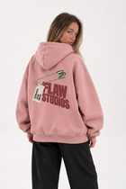 Polerón Essential Pin 2.0 Flaw - Rosa palo - mujer en estudio - espalda
