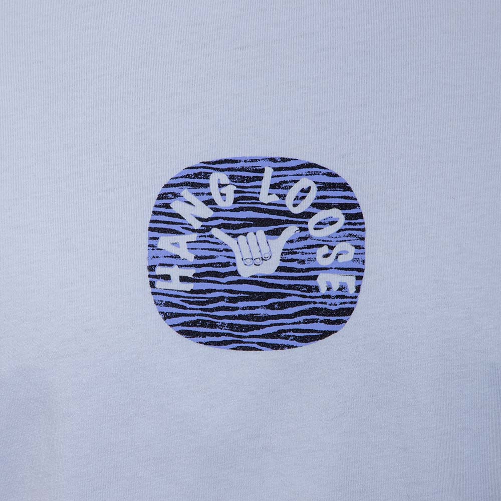 Polera Manga Corta Hombre Deck Celeste Hang Loose
