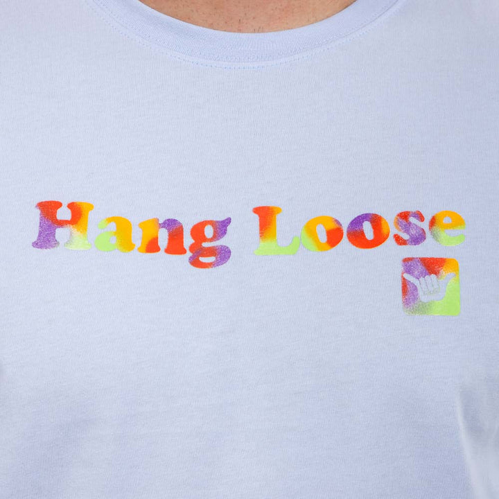 Polera Manga Corta Hombre Spray Celeste Hang Loose