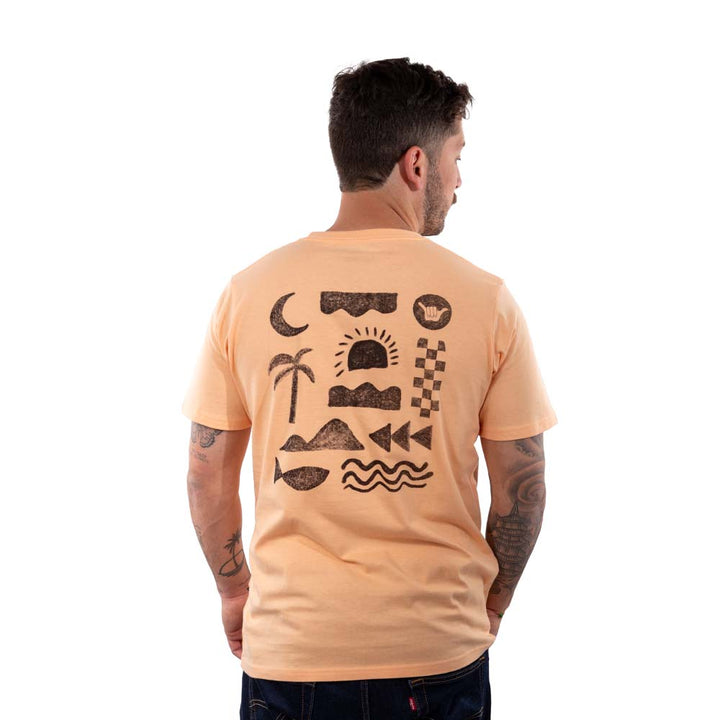 Polera Manga Corta Hombre Elements Coral Hang Loose