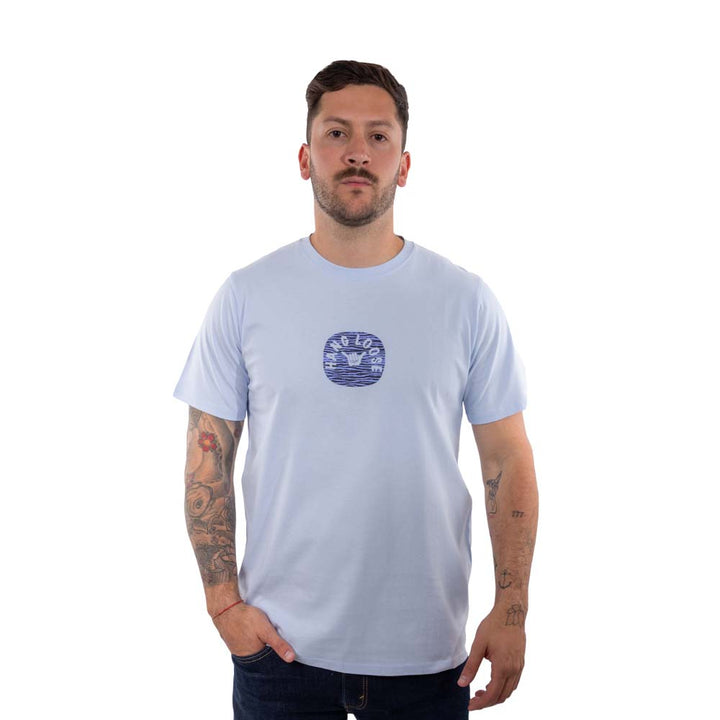 Polera Manga Corta Hombre Deck Celeste Hang Loose