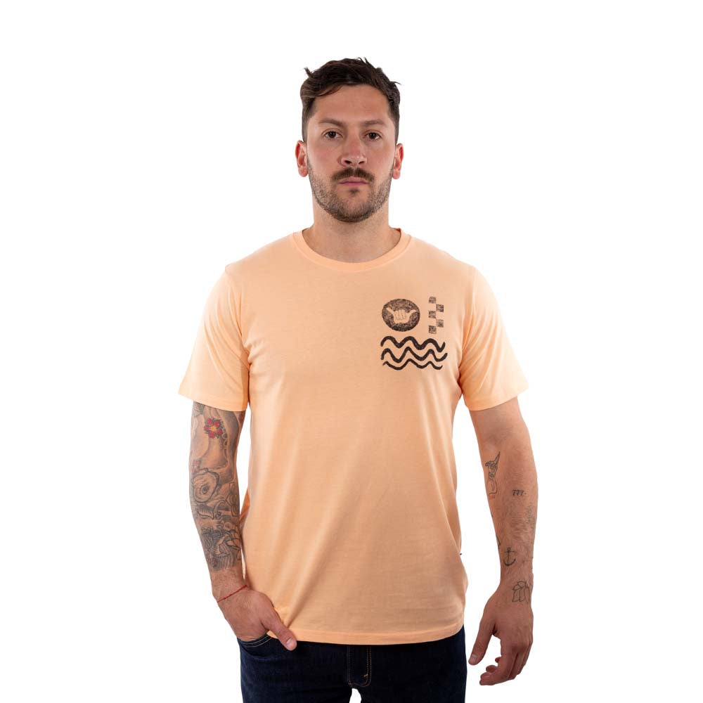 Polera Manga Corta Hombre Elements Coral Hang Loose