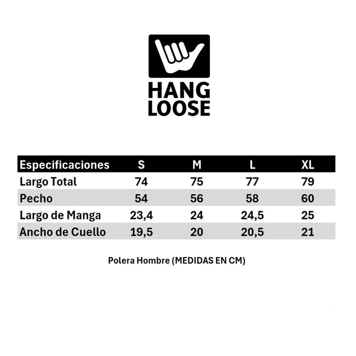 Polera Manga Corta Hombre Spray Celeste Hang Loose