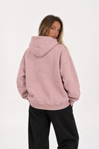 Polerón Essential Two Flaw - Rosa palo - mujer en estudio - espalda