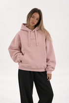 Polerón Essential Two Flaw - Rosa palo - mujer en estudio - frente