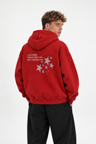 Polerón Essential Vía Flaw - Rojo - hombre en estudio - espalda
