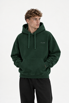 Polerón Essential Vía Flaw - Verde botella - hombre en estudio - frente